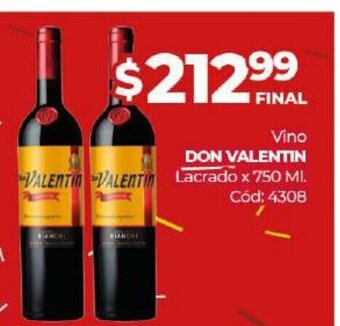 Diarco Don Valentin Vino Lacrado x 750ml oferta