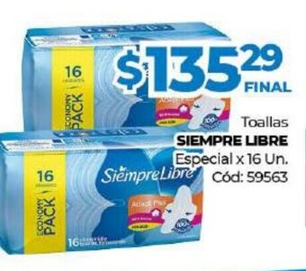 Diarco Siempre Libre Toallas Especial x 16 un oferta