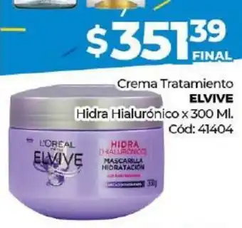 Diarco Elvive Crema Tratamiento Hidra Hialurónico x 300ml oferta