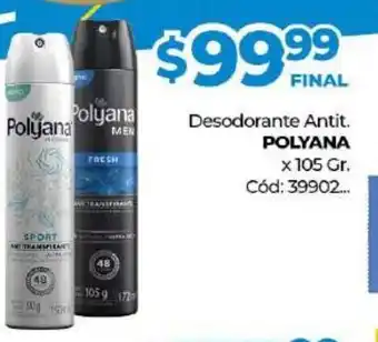 Diarco Polyana Desodorante Antit. x 105gr oferta