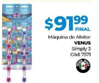 Diarco Venus Máquina de Afeitar Simply 3 oferta