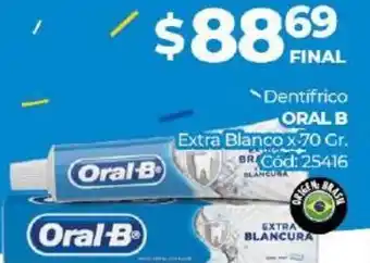 Diarco Oral B Dentifrico Extra Blanco x 70gr oferta