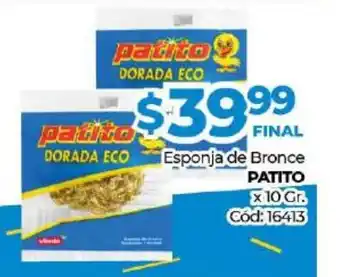 Diarco Patito Esponja de Bronce x 10gr oferta