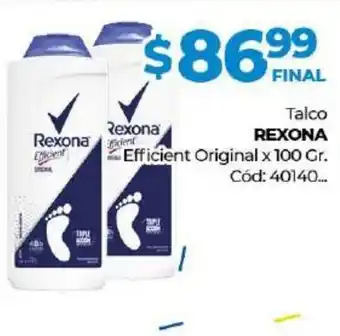 Diarco Rexona Talco Efficient Original x 100gr oferta