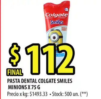 Punto Mayorista Colgate Pasta Dental Smiles Minions x 75g oferta