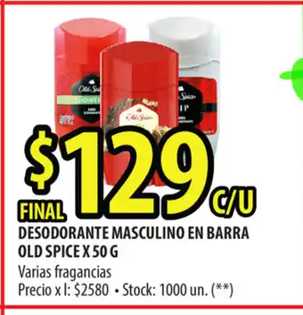 Punto Mayorista Desodorante Masculino En Barra Old Spice x 50g oferta
