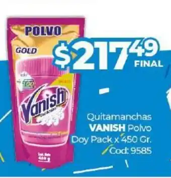 Diarco Vanish Quitamanchas Doy Pack x 450gr oferta