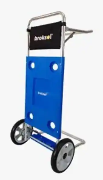 Frávega Mesa carro porta reposeras y sombrilla para playa o camping azul oferta