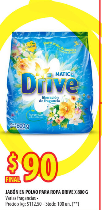 Punto Mayorista Drive Jabón En Polvo Para Ropa x 800g oferta