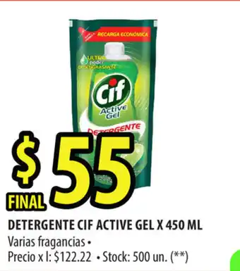 Punto Mayorista CIF Detergente Active Gel x 450ml oferta