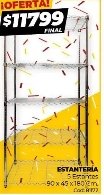 Diarco Estantería 5 Estantes 90x45x180cm oferta