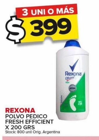 Carrefour Maxi Polvo pedico rexona x 200g oferta