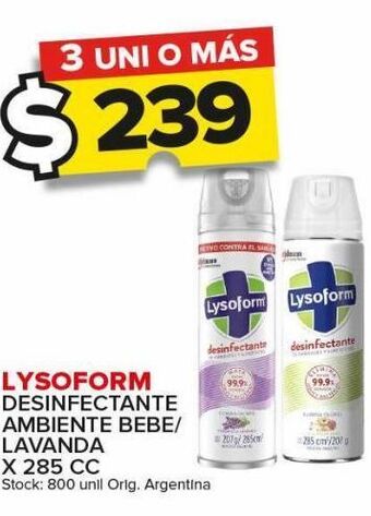 Carrefour Maxi Desinfectante lysoform x 285cc oferta