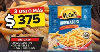 Carrefour Maxi Papas baston horneables mc cain x 600g oferta