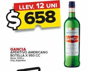 Carrefour Maxi Aperitivo americano gancia x 950cc oferta