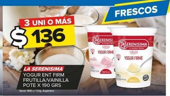 Carrefour Maxi Yogur la serenísima x 190g oferta