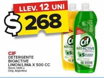 Carrefour Maxi Detergente bioactive cif x 500cc oferta