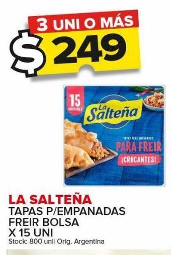 Carrefour Maxi Tapas p/empanadas la salteña x 15un oferta