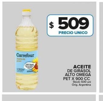 Carrefour Maxi Aceite de girasol carrefour x 900cc oferta
