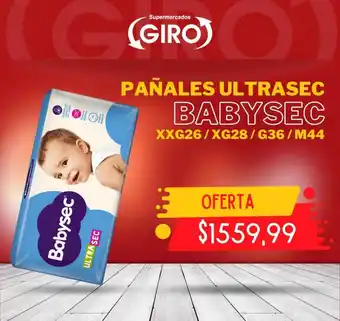 Supermercados Giro Pañales ultrasec babysec oferta
