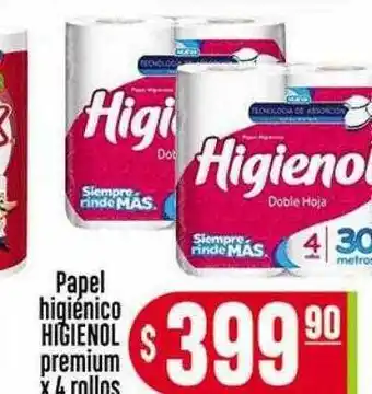 Supermercados Caracol Papel higiénico higienol premium oferta