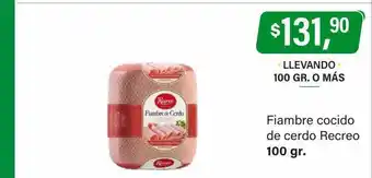 Supermercados Damesco Fiambre cocido de cerdo recreo oferta