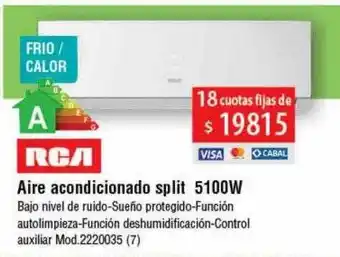 Casa Silvia Aire acondicionado split 5100w rca oferta