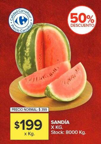 Carrefour Sandía x kg oferta