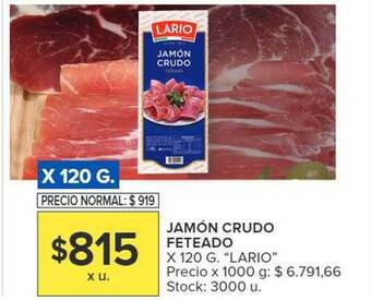 Carrefour Jamón crudo feteado oferta