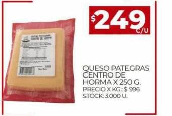 Supermercados DIA Queso pategras centro de horma oferta