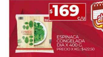 Supermercados DIA Espinaca congelada dia oferta