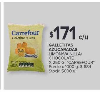 Carrefour Galletitas azucaradas limón-vainilla-chocolate oferta
