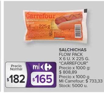 Carrefour Salchichas flow pack oferta