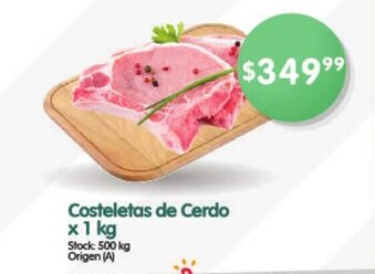 Supermercados Buenos Días Costeletas de Cerdo x 1 kg oferta