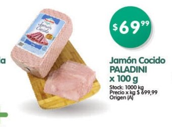 Supermercados Buenos Días Paladini Jamón Cocido x 100g oferta