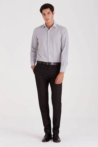 Macowens Pantalón de vestir ss100 liso negro oferta