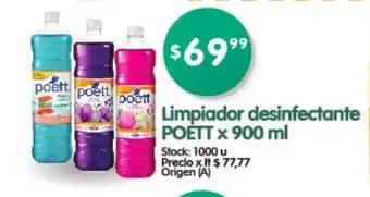 Supermercados Buenos Días Poett Limpiador desinfectante x 900ml oferta