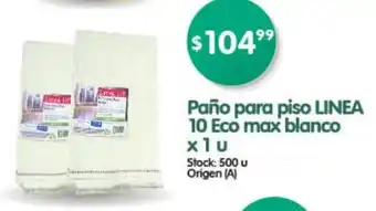 Supermercados Buenos Días Linea Paño para piso 10 Eco max blanco x 1u oferta