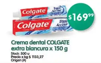Supermercados Buenos Días Colgate Crema dental extra blancura x 150g oferta