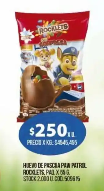 Coto Rocklets Huevo De Pascua Paw Patrol x 55g oferta