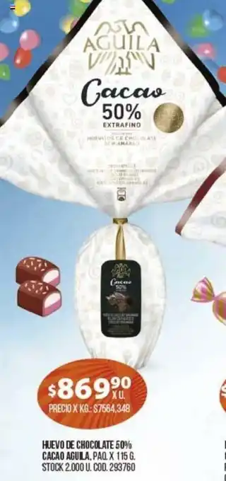 Coto Aguila Huevo De Chocolate 50% Cacao x 115g oferta