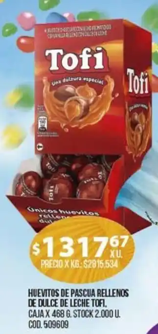 Coto Tofi Huevitos De Pascua Rellenos De Dulce De Leche x 468g oferta