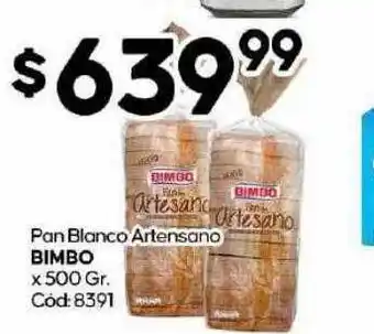 Diarco Pan blanco artesano bimbo oferta