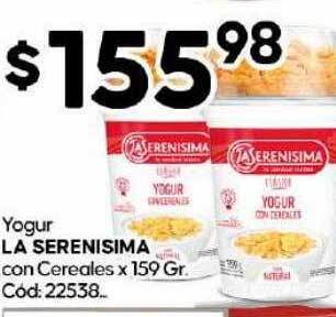 Diarco Yogur la serenisima con cereales oferta