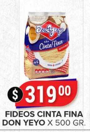 Fideos cinta fina don yeyo