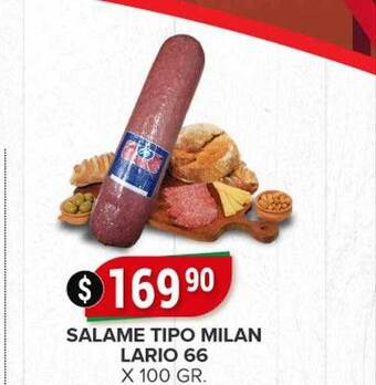 Supermercados Mayor Salame tipo milan lario 66 oferta