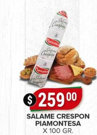 Supermercados Mayor Salame crespon piamontesa oferta