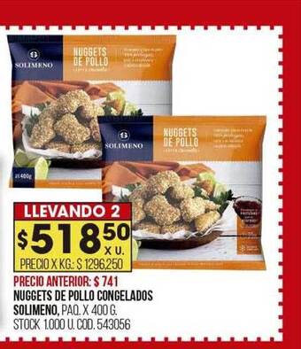 Coto Nuggets de pollo congelados solimeno oferta
