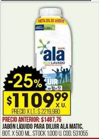 Coto Jabón liquido para diluir ala matic oferta