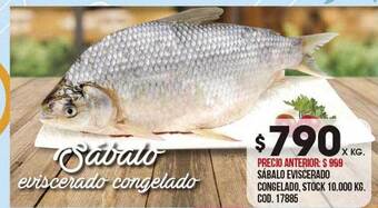 Coto Sábalo eviscerado congelado oferta
